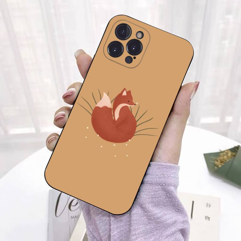 Cute Cartoon Animal Fox Phone Case Silicone Soft For Iphone 14 13 12 11 Pro Mini XS MAX 8 7 6 Plus X 2020 XR Shell