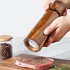 European-style Acacia Wood Pepper Grinder with Ceramic Core and Steel Ring Coarse and Fine Manual Grinder Set Kitchen Accessory