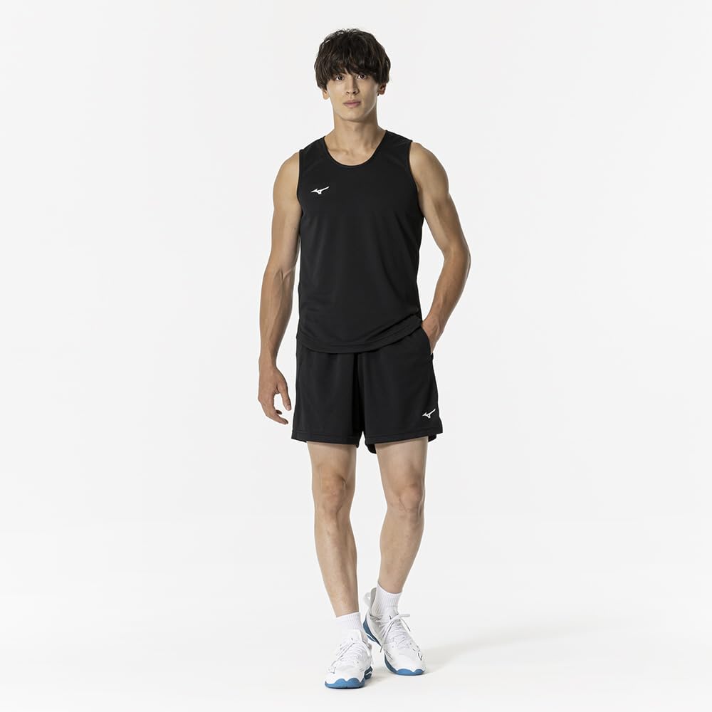 Mizuno Basketball Practice Slim Black Pants, Quick-Drying, Fit, W2MBB001,
