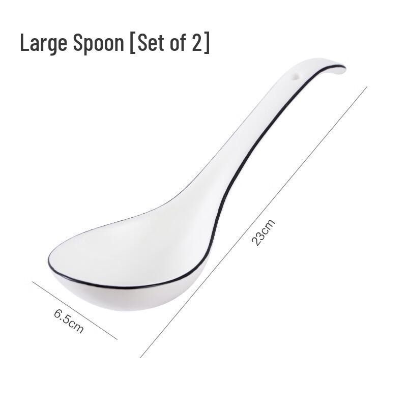 Zhaoran Ceramic Long-Handled Soup Spoon