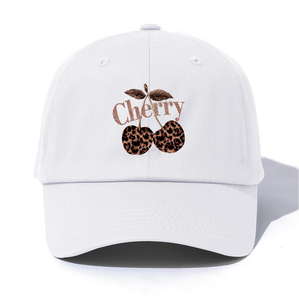 1pc CHERRY Print Baseball Cap for Adults, Minimalist Retro Style Casual Soft Adjustable Dad Hat, Perfect As Gift