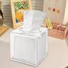Clear Acrylic Tissue Dispenser With Lid For Dining Room Bathroom Storage