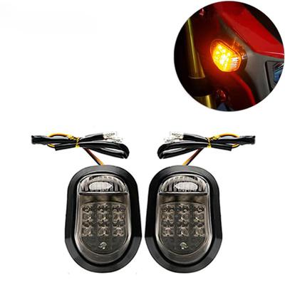 2 peças motocicleta 12V LED luz de seta mudança de marcha pisca pisca indicador universal esquerda direita para Honda Grom MSX125 MSX