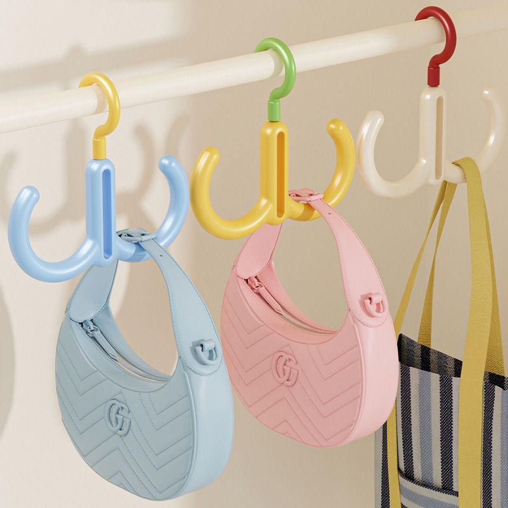 New Multifunctional Clothes Hanger Portable Dopamine Hook Scarf Tie Display Rack Rotatable Bedroom Scarf Racks