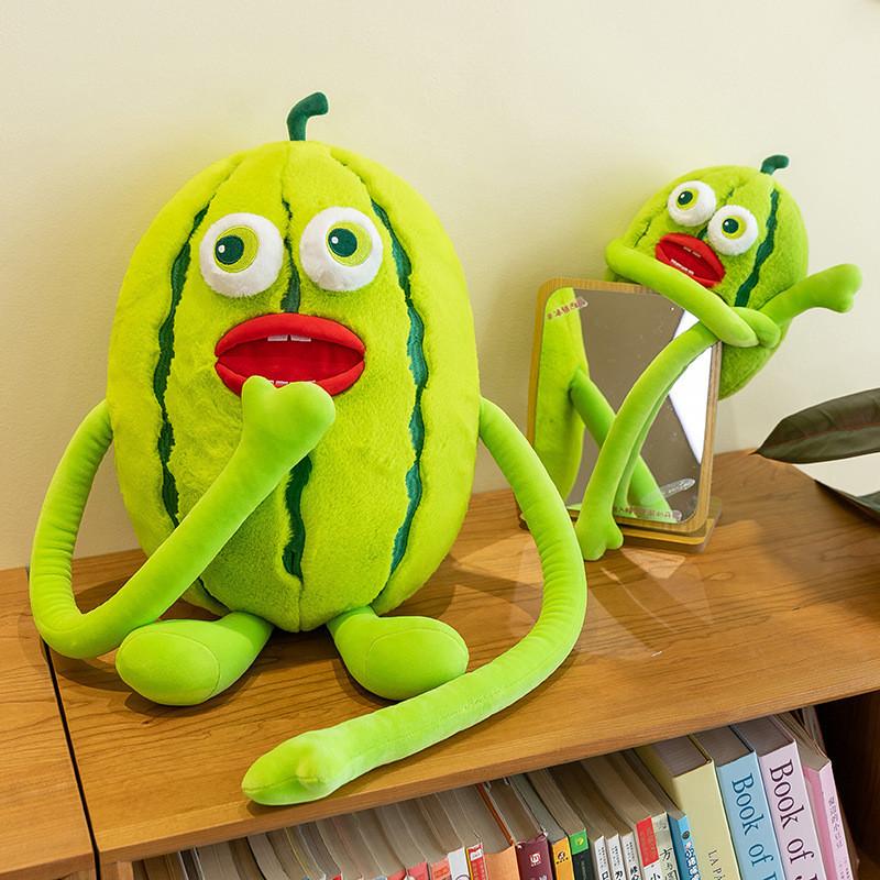 Ugly Watermelon Plush Toy Stuffed Fruit Doll Kids Collectors Gift Decoration