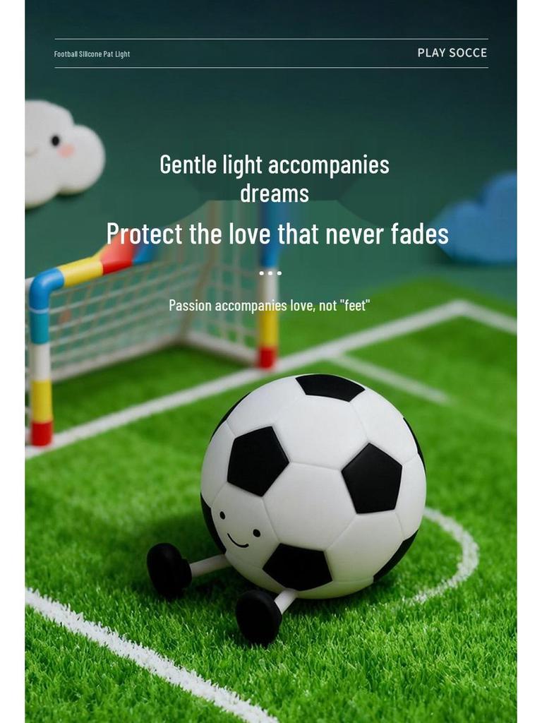 Football Silicone Night Light: Sleep Aid & Mood Lamp for Boys, Timed & Gift-Ready