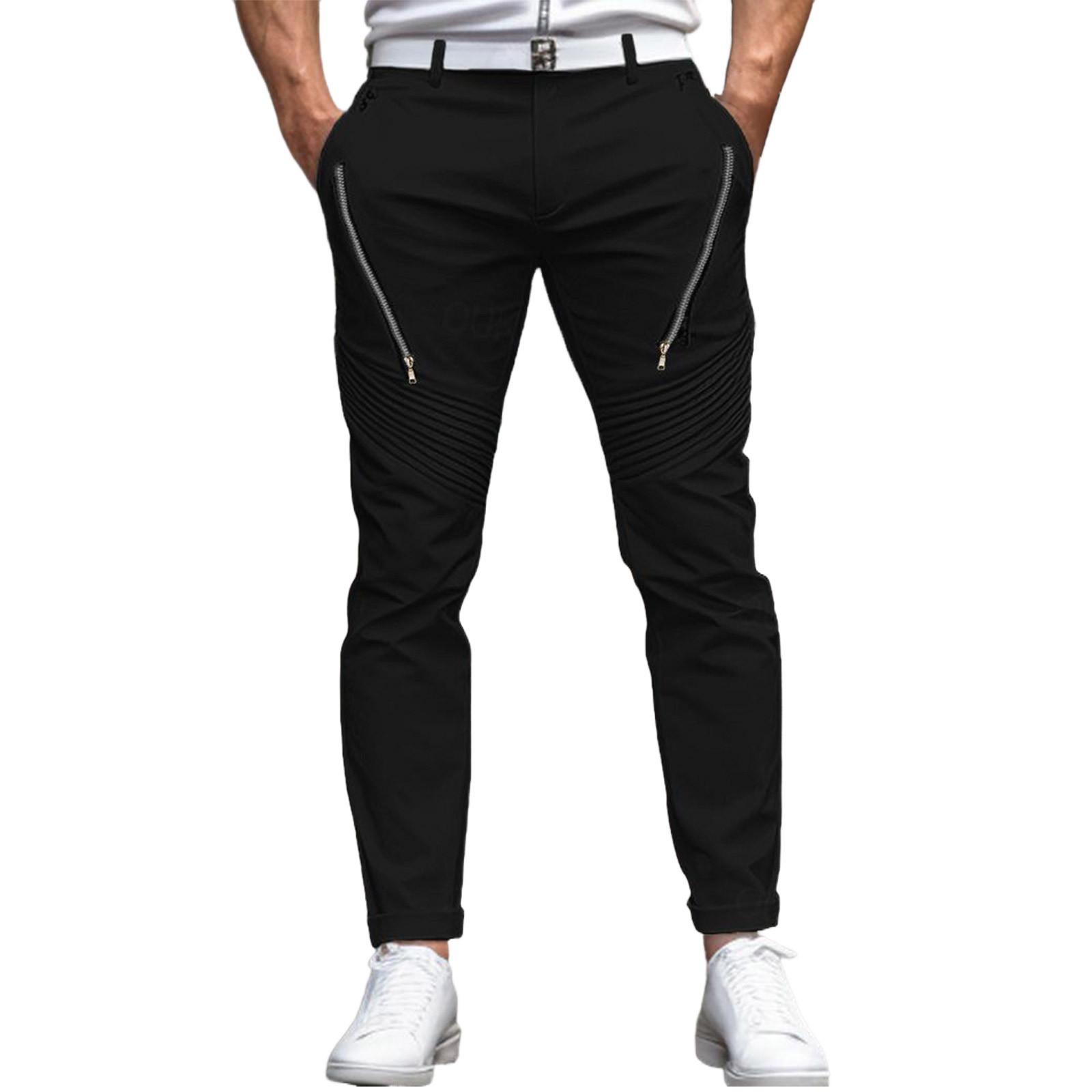 

Мужские комбинезоны, повседневные брюки с несколькими карманами и завязками, походные брюки, хлопковые саржевые брюки S чёрный