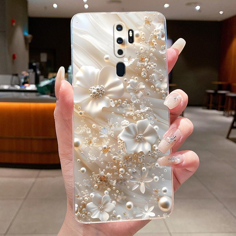 For OPPO A9 (2020) / A5 (2020) Casing Luxury Fashion Butterfly Flowers Clear Soft Silicone Back Cover Oppo A9 A5 2020 Phone Case