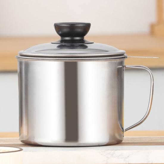 Contenitore Brocca in Acciaio Inossidabile per Olio con Filtro Lattina per Conservazione Olio da Cucina Gadget da Cucina per Conservazione Olio da Cucina Filtraggio