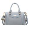 Contrast Splicing Mini Boston Bag For Women Retro Style Handbag With Metal Plate For Daily Work School Shopping Travel