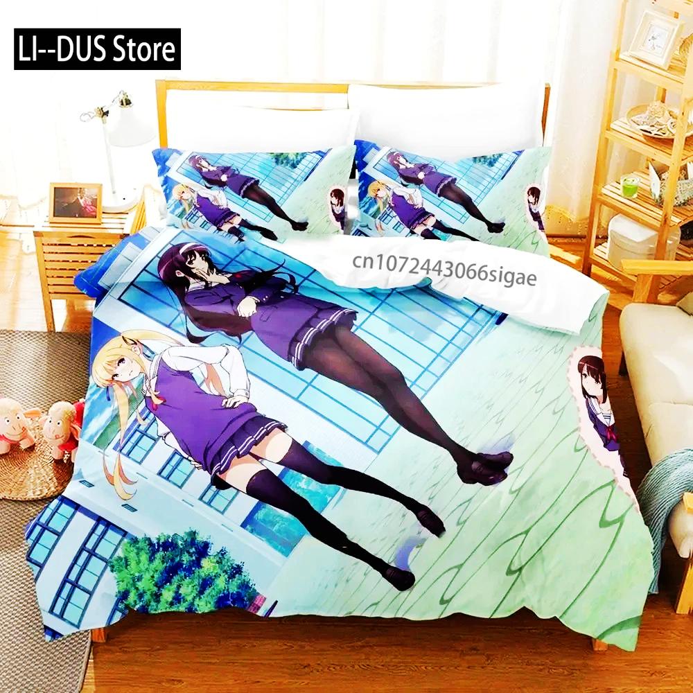 Anime Saekano How To Raise A Boring Girlfriend Bedding Set Boys Girls Twin Queen Size Duvet Cover Pillowcase Bed Boys Adult