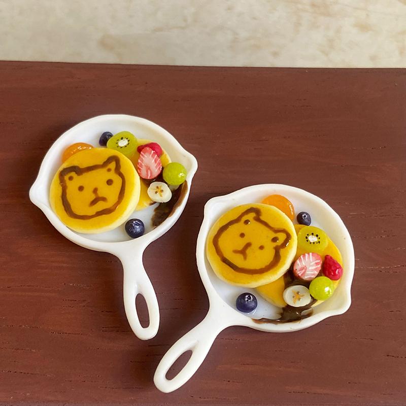 

1:12 миниатюрных предметов, имитация кукольного домика, мини-сковорода, фруктовый медведь, кекс, миниатюрная игрушка для украшения куклы, аксессуары, игрушки