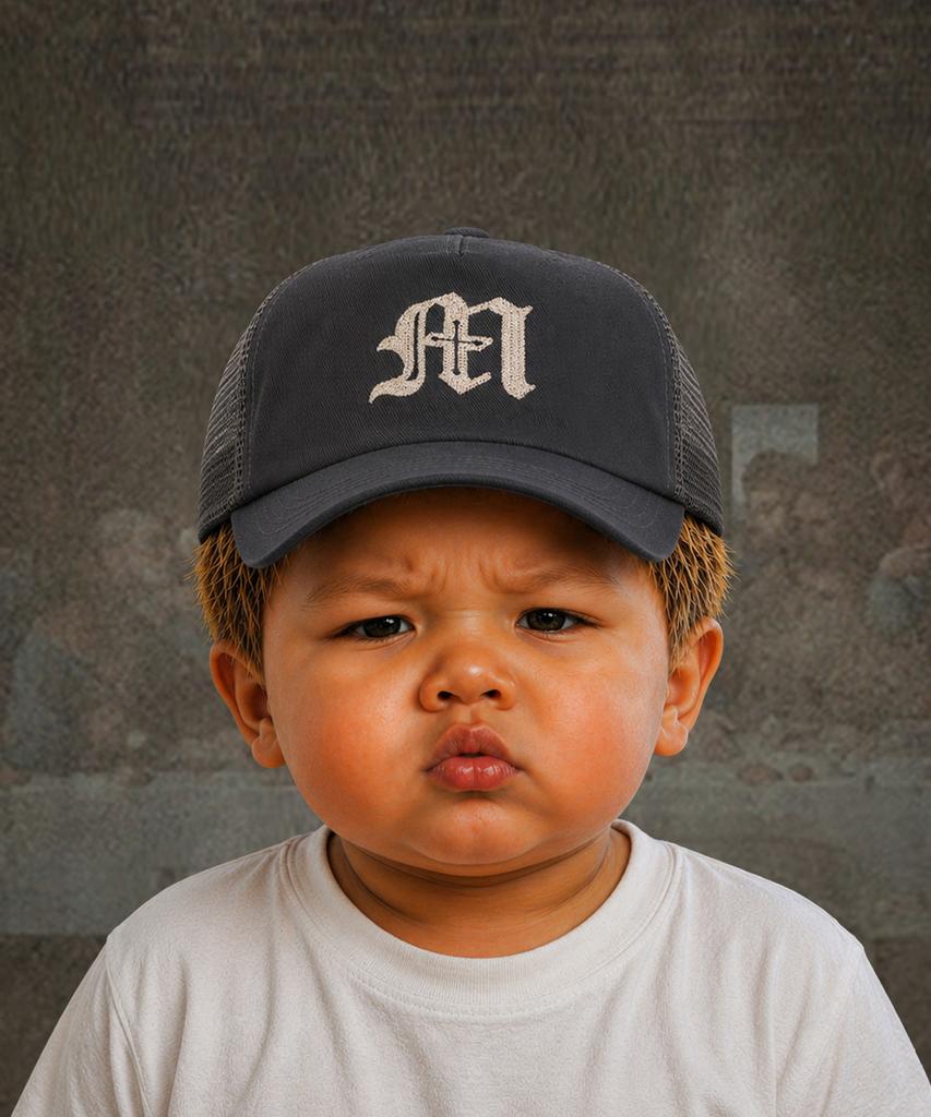 Mikael1991 Cross M Mesh Cap, Charcoal