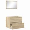 Bathroom Furniture Set Sonoma Oak Engineered Wood