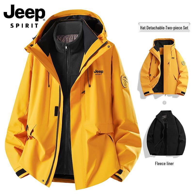 

JEEP Men s 3-in-1 Outdoor Windproof Warm Jacket L