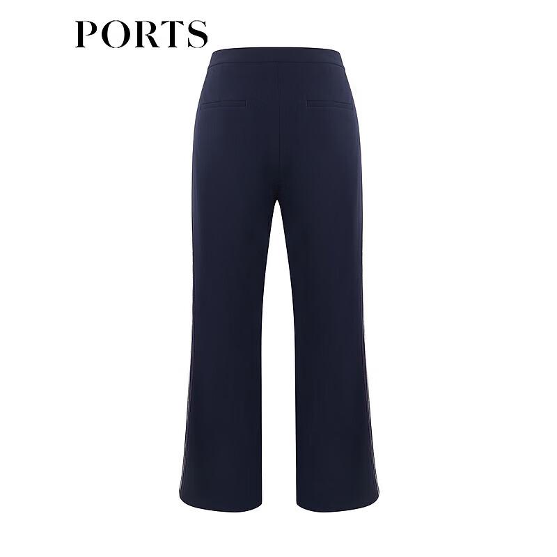 PORTS Women's High-Waist Color-Block Cropped Flare Pants