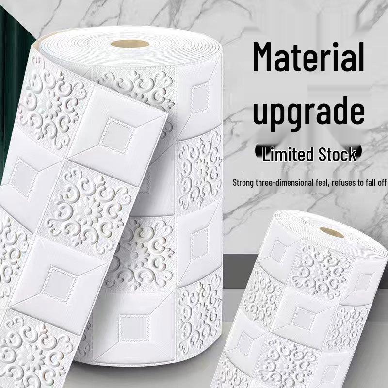 3D Waterproof Self-Adhesive Wall and Ceiling Wallpaper for Living Room and Bedroom Decor.