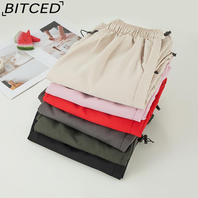 BITCED Quick-Dry Workwear Trousers for Women Summer/Autumn High-Waisted Wide-Leg Slimming Casual Trousers