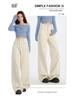 Thirteen Lines Women's High Waist Apricot Denim Wide Leg Pants