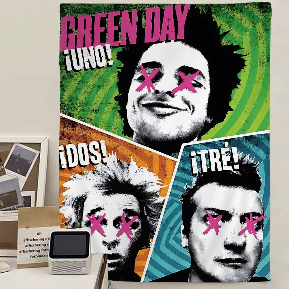 

Rock Band GGreen Day Tapestry Art Printing Cheap Hippie Wall Hanging Bohemian Wall Tapestries Mandala Art Home Decor 74x94cm(29x37in)