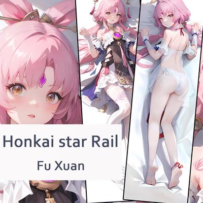 Honkai star Rail Fu Xuan Dakimakura 2WAY כיסוי כרית גוף מחבק אנימה Otaku כיסוי כרית כרית לחג המולד
