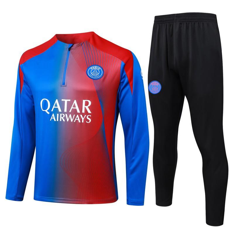 Paris Fußball Trainingskleidung Arsenal Manchester City Crescent Betis Flamenco Halb-Reißverschluss Langarm Anzug