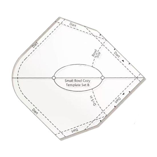 

Шаблон для миски Cozy Template Многоразовый прозрачный шаблон для шитья Bowl Cozy Pattern Прозрачная швейная линейка для проектов по изготовлению мисок Cozy DIY B