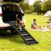 Rampa para Perros para Coche con Peldaños Antideslizantes, Escaleras para Mascotas de 10 Peldaños para que las Mascotas Accedan a Coches y Camas Altas, Negro