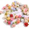 1pc Fashion Silk Artificial Flowers Diy Craft Realistic Rose Flower Head Soft Table Wreath Rose Heads Valentine's Day Gift