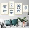 Fossil Fish Turtle Snail Star Tree Vintage Wall Art Canvas Painting Nordic Posters And Print Wall Pictures For Living Room Decor
