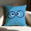 CARTOON ANGRY EYES Pillow Case Linen Pillow Covers Cover For Couch Living Room Bench Patio Floor Linen Home Decor