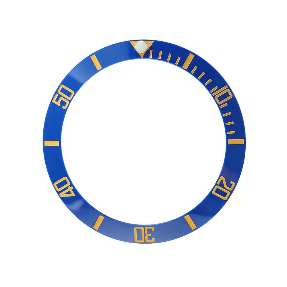 38mm Ceramic Alloy Watch Bezel Insert Ring Slope for Water Ghost Watch Case NH35 NH36 for GMT Diving Men Watch Part Accessories