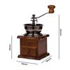 Wooden Hand Coffee Grinder, Manual, Portable, with Ceramic Burrs, Includes 304 Steel Spoon and Brush, Small, Lightweight, Easy to Carry, Easy to Clean