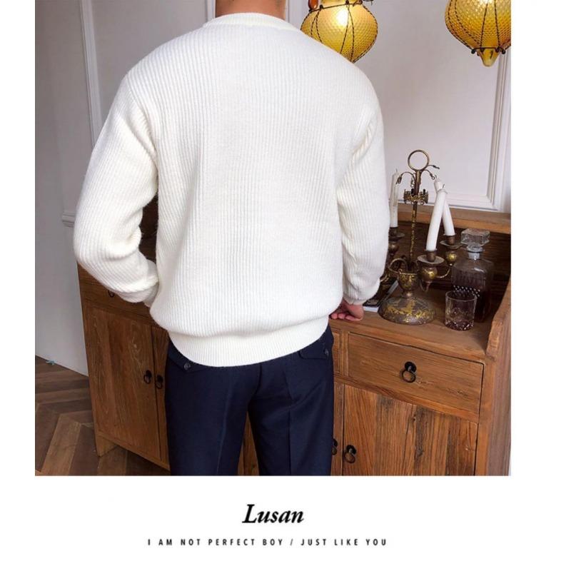 Men S Thick Loose Knit Pullover Sweater Winter Casual Fashion