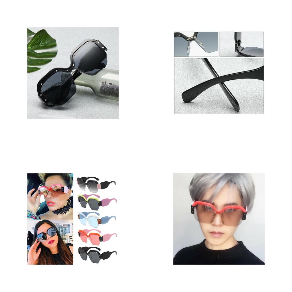 Stilvolle Große Übergroße Damen Frauen Sonnenbrille Designer Halbrahmen Retro Mode 2018 Für Alle Anlässe