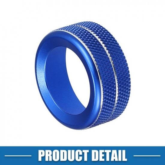 Car Media Volume Tune Button Cover TWO  for Toyota 4Runner 2010- Blue