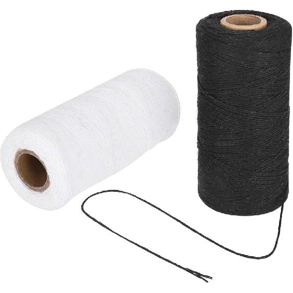 2Pcs Embroidery Machine Thread 8/4 Warp Yarn Weaving Carpet Ture Cotton Spinning Thread for Embroidery, Quilting and Sewing