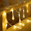 Battery Powered LED Fairy String Lights Raindrop Style Outdoor Waterproof for Christmas Wedding Party Holiday Garden Patio Decorative Lighting