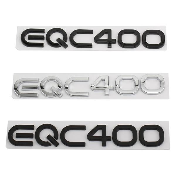 3D Letters Word EQC400 4MATIC Emblem Nameplate For  EQC 350 400 Rear Trunk Logo Sticker Silver Black Car Styling