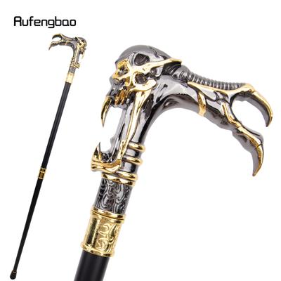 Kuldne Must Vaimu Kolju Pea Mood Jalutuskepp Dekoratiivne Vampiir Cospaly Vintage Moodne Kepp Halloween Piiskopisau 93cm