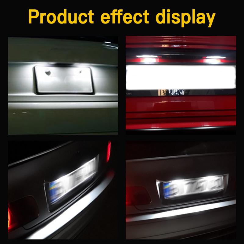 2PCS White 6000K LED Number License Plate Lights Lamps For BMW E46 4D 5D Touring 1998-2005 OEM# 51138236269/51138236854