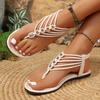 Summer 2026 Women's Soft Comfortable Sandals Slippers Crystal Bead Pendant Holiday Beach Sandals Rubber Sole Adult Leisure Shoes