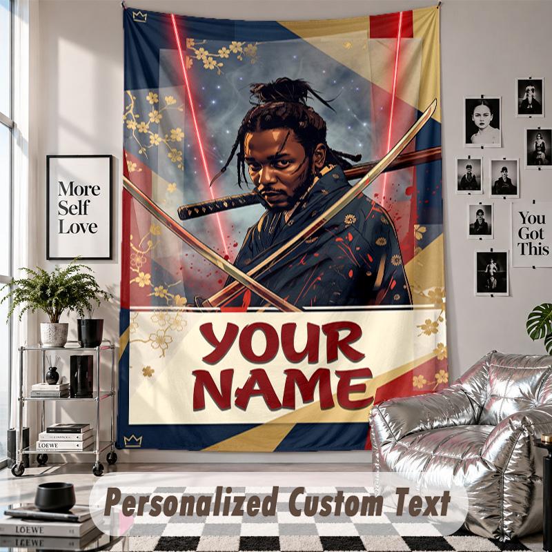 Wandbehang mit individuellem Namen & Text, Kendrick Lamar Dekorationstextil für Schlafzimmer