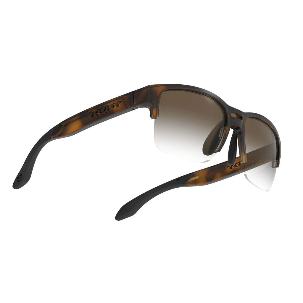 RUDY PROJECT SPINAIR 58 Half Rim Sports Sunglasses with Demi Gloss Frame and Brown Demi Lenses (SP583650-0000)