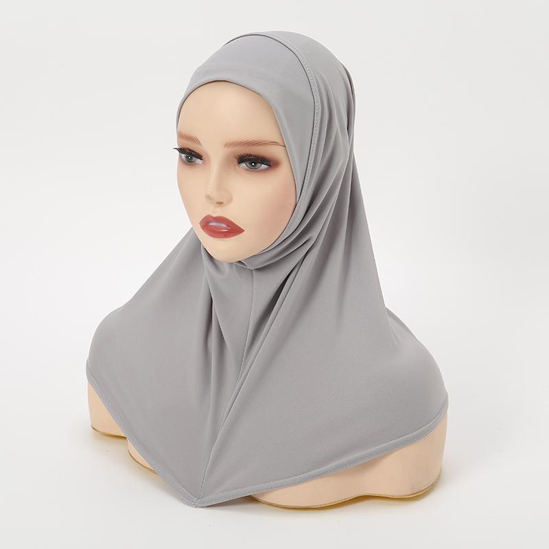 Instant Hemp Muslim Hijab Scarf Abaya Turban for Woman Islamic Women Head Wrap Ready To Wear Hijabs Pinless Neck Cover Turbans