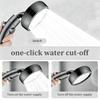 High-Pressure Matte Hand-Held Shower Head with One-Button Water Stop G1/2 Connection Multiple Spray Modes for Luxury Bathroom