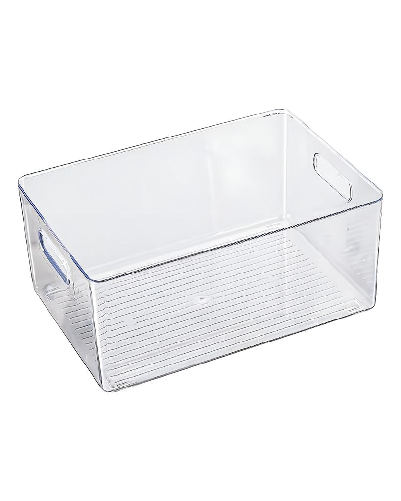 Book Storage Container Transparent Versatile Book Storage Organizer Container Bin with Handle for