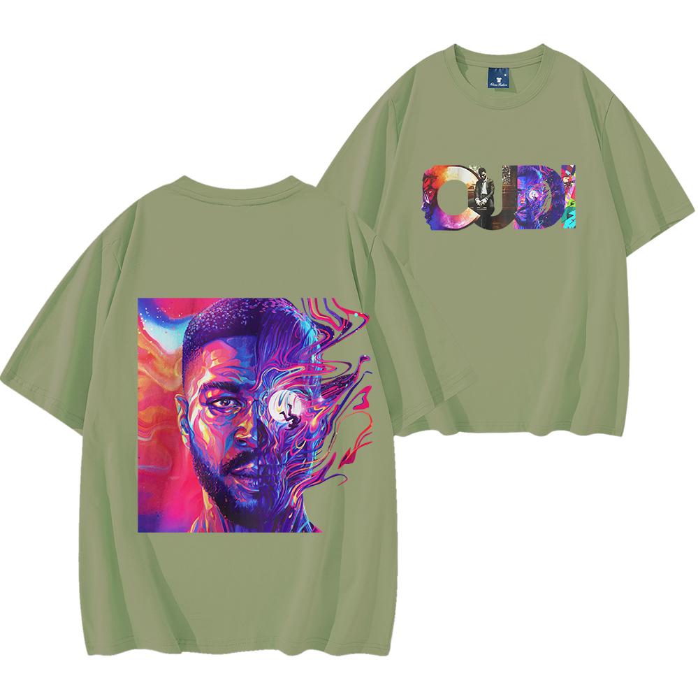 Cudi Man on The Moon Shirt Amerikanischer Rapper Shirt Herren Damen Kurzarm Streetwear Hip Hop Oberteile Y2K Kleidung Fan Geschenke