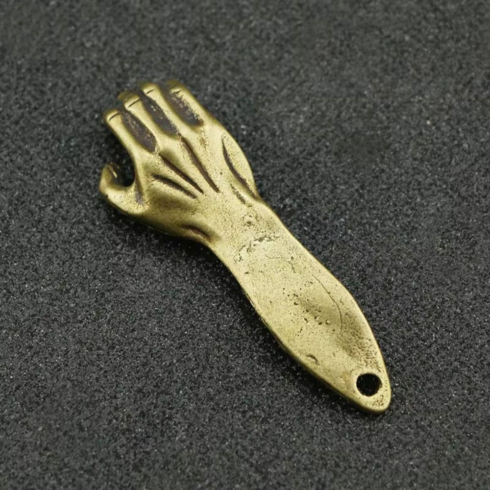 Home Decoration Metal Bottle Opener Retro Brass Helping Hand Keyring  Desktop trinkets
