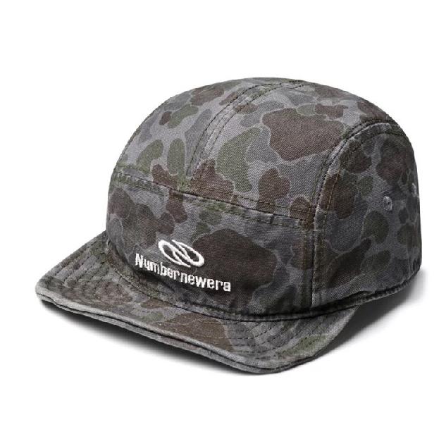 American-style camouflage baseball cap, men's workwear style, soft brim, five-panel design, makes the face appear smaller, short brim, embroidered